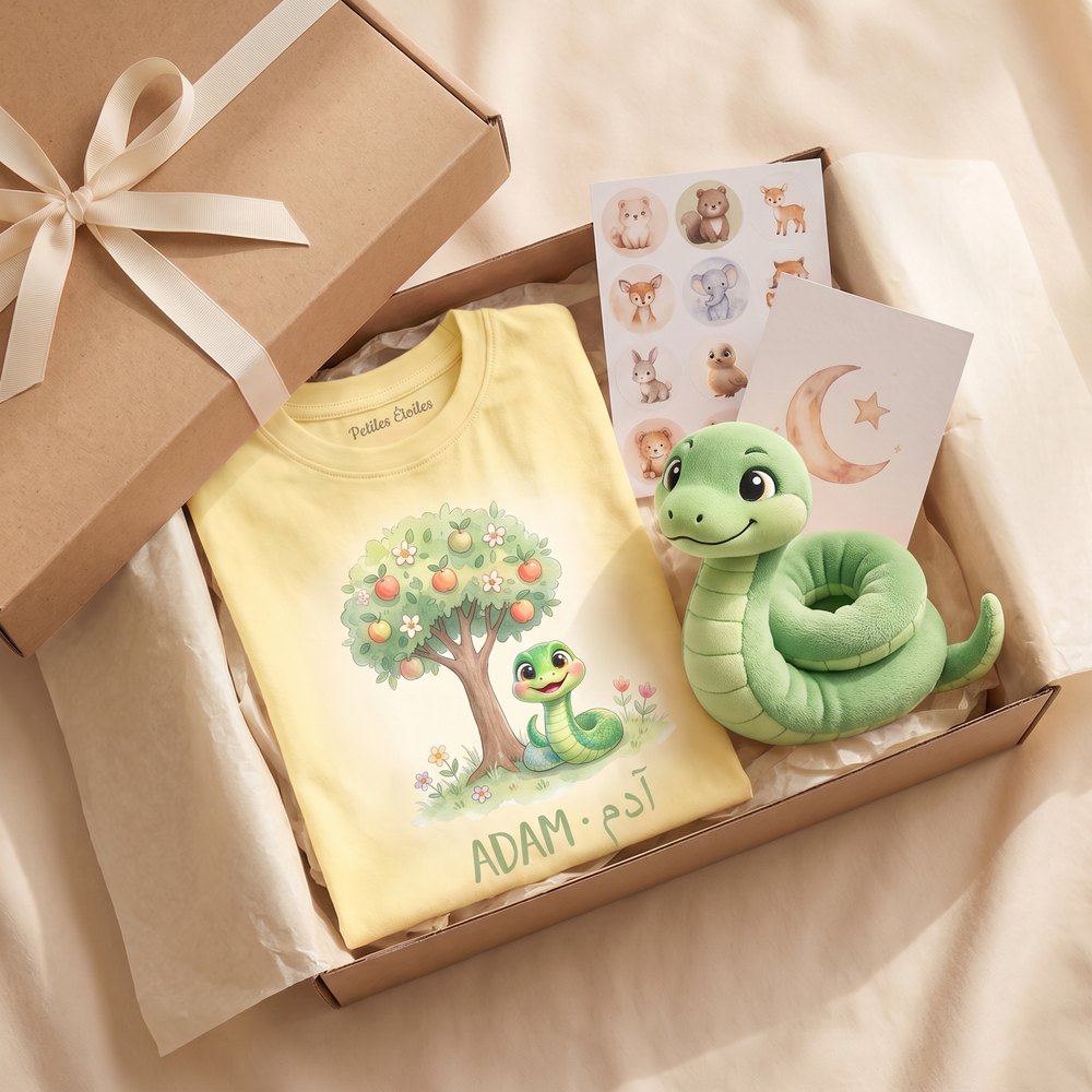 Coffret cadeau Adam avec Salam le serpent vert