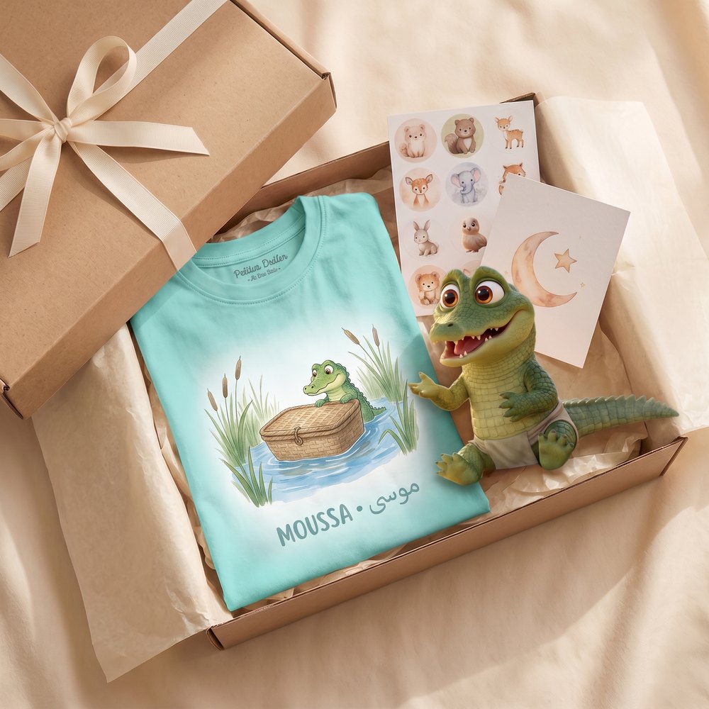 Coffret cadeau Moussa avec Nilo le petit crocodile